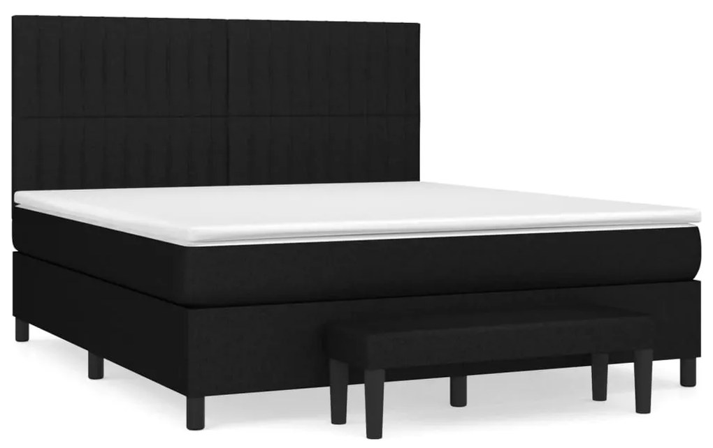 ΚΡΕΒΑΤΙ BOXSPRING ΜΕ ΣΤΡΩΜΑ ΜΑΥΡΟ 160X200 ΕΚ. ΥΦΑΣΜΑΤΙΝΟ 3136767