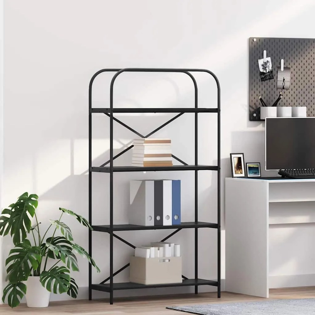 vidaXL Ράφι Βιβλίων Μαύρη δρυς 80 x 30 x 146 εκ Επεξεργασμένο ξύλο