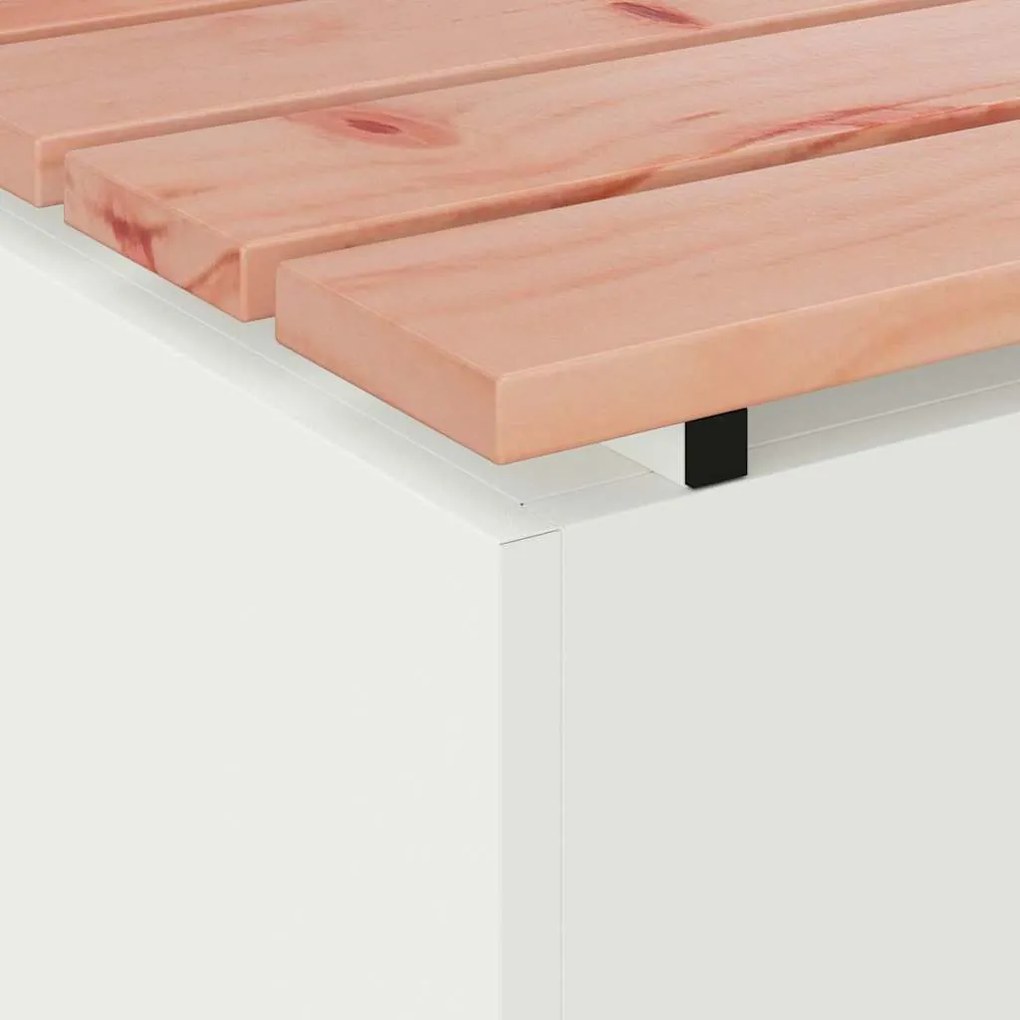 vidaXL Παγκάκι κήπου Λευκό 100 x 40 x 43 εκ Ατσάλι