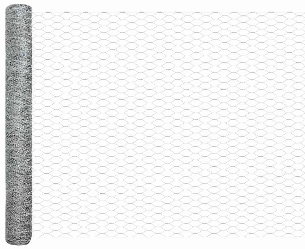 vidaXL Στύλος Περιφράξεων Ασημί 100 x 1,2 μ (50 mm πλέγμα) Ατσάλι