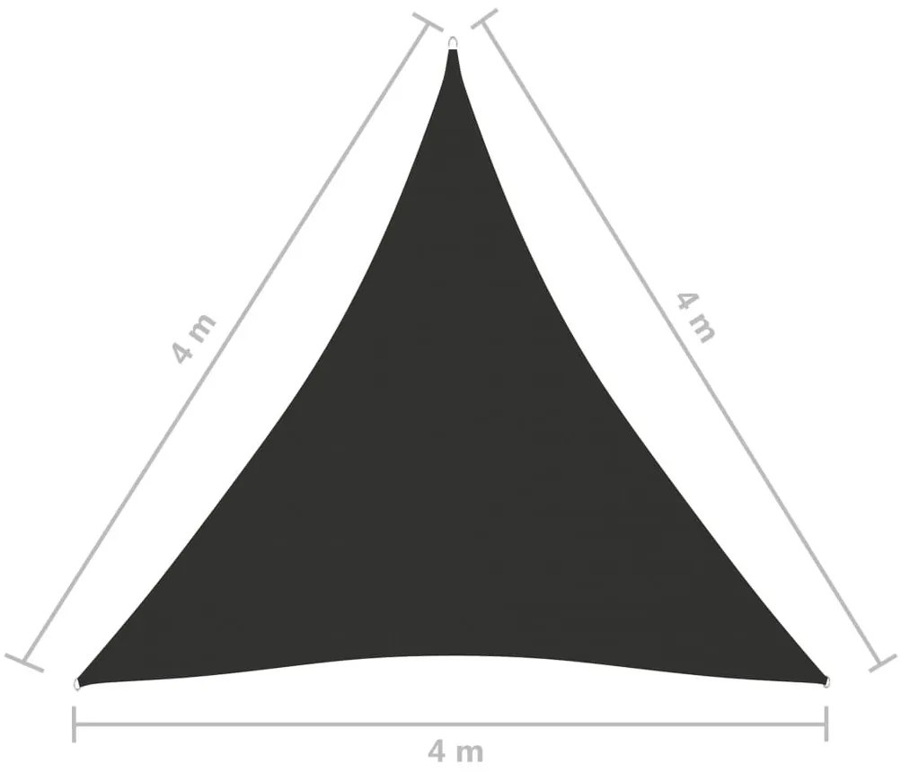 Πανί Σκίασης Τρίγωνο Ανθρακί 4 x 4 x 4 μ. από Ύφασμα Oxford - Ανθρακί