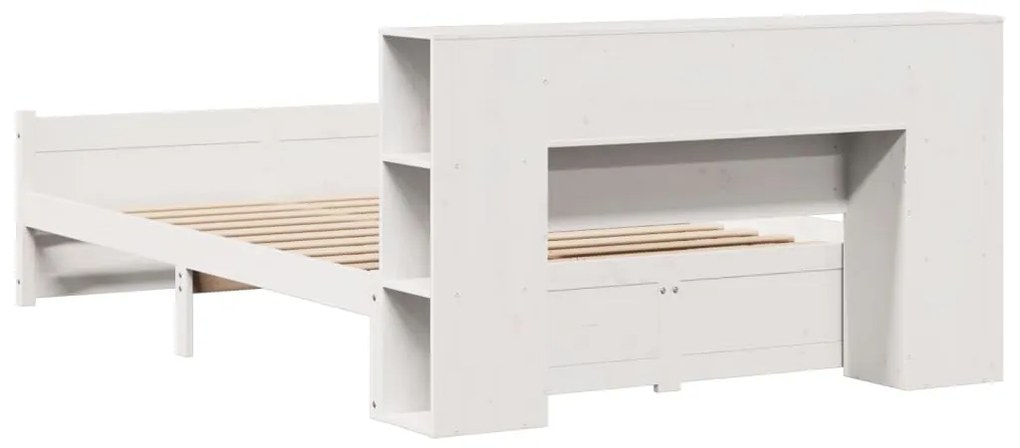 vidaXL Κρεβάτι Βιβλιοθήκη Χωρίς Στρώμα 120x200 εκ Μασίφ Ξύλο Πεύκο