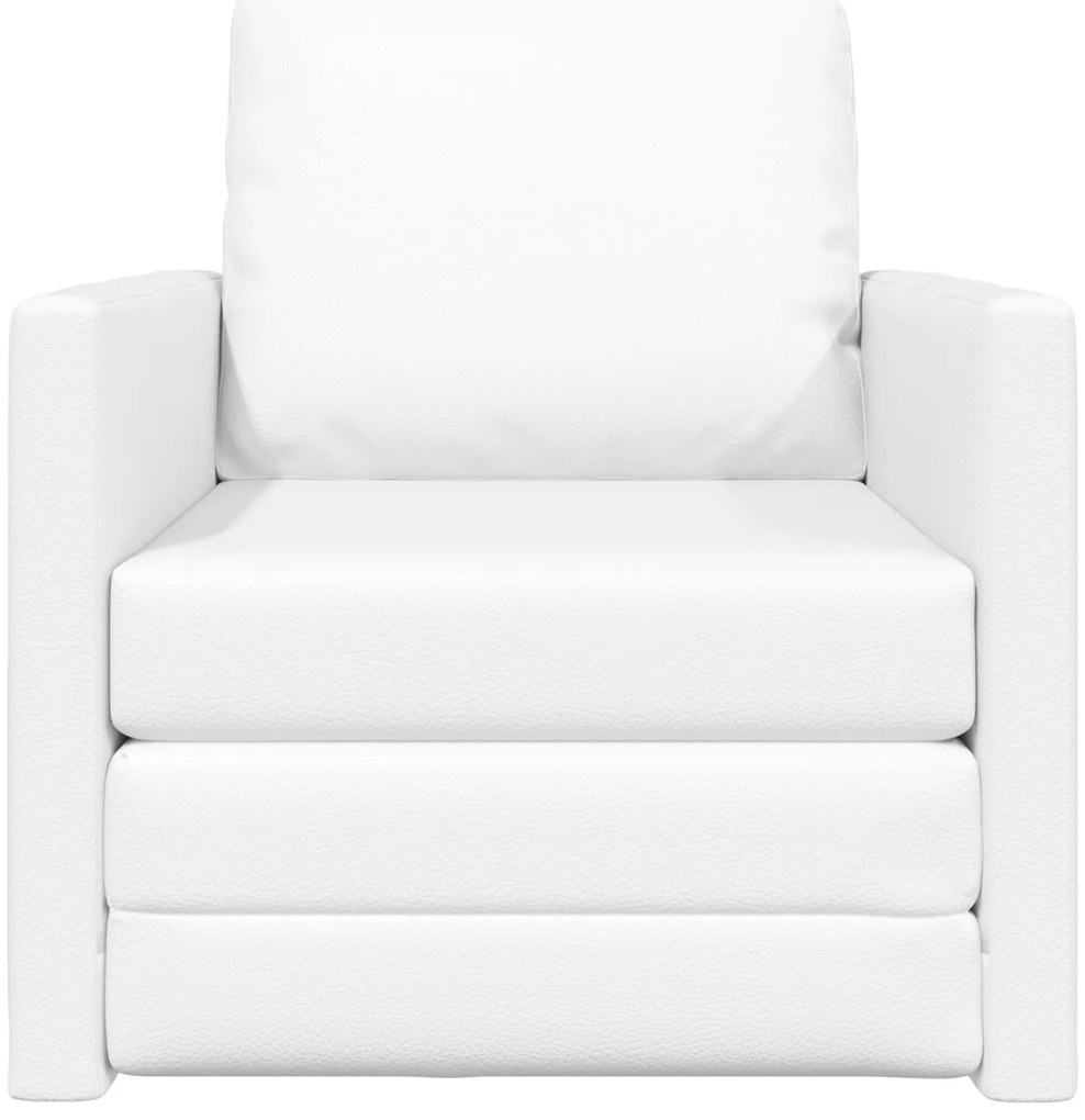 vidaXL Καθιστικό Κρεβάτι 2 σε 1 Λευκό 74x77x81 cm από Τεχνητό Δέρμα