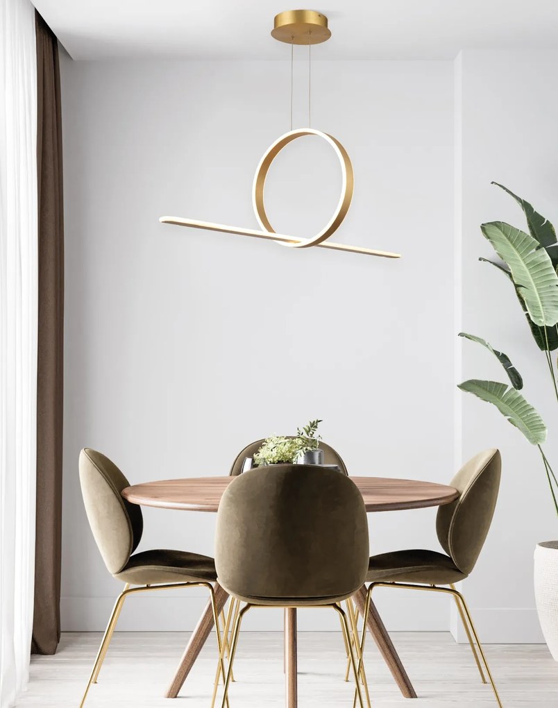Φωτιστικό Οροφής  SE LED 120 MILEA PENDANT GOLD MAT Α5 - 77-8120 - 101W - 600W - 77-8120