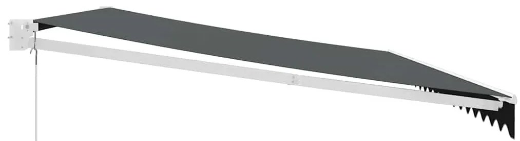vidaXL Τέντα Πτυσσόμενη Ανθρακί 5 x 3 μ. Ύφασμα και Αλουμίνιο