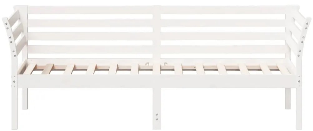 vidaXL Κρεβάτι ημέρας χωρίς στρώμα Λευκό 75x190 cm Στερεό ξύλο πεύκο