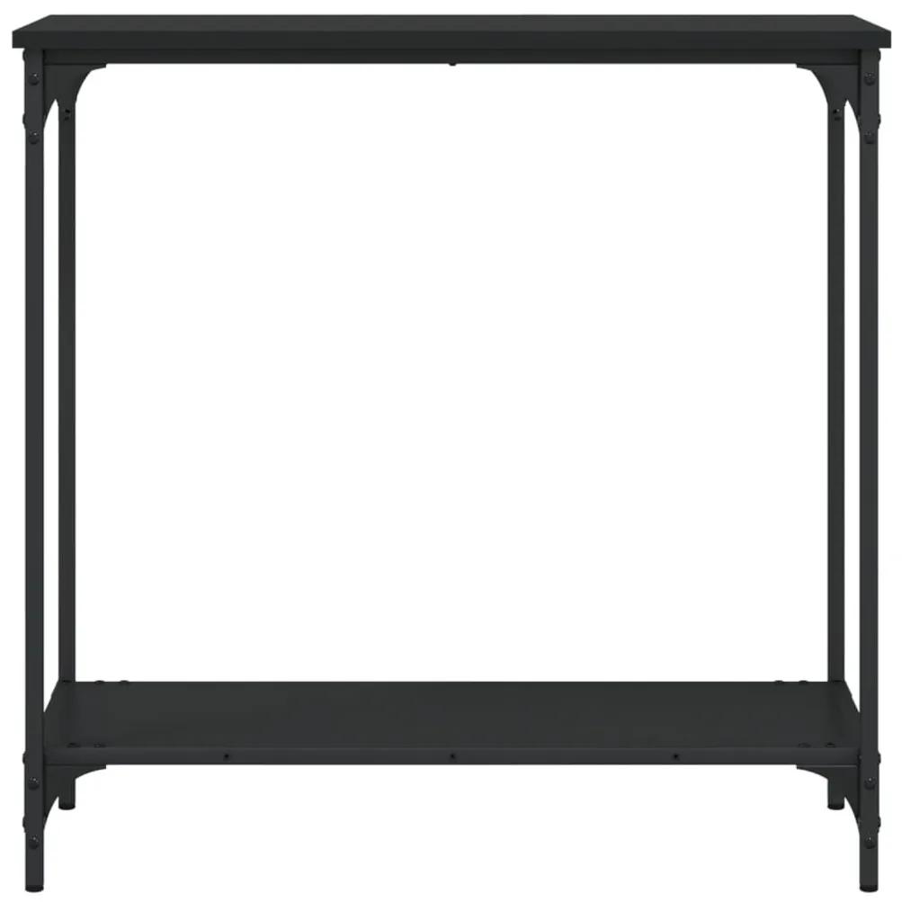 Τραπέζι Κονσόλα Μαύρο 75 x 30,5 x 75 εκ. από Επεξεργασμένο Ξύλο - Μαύρο