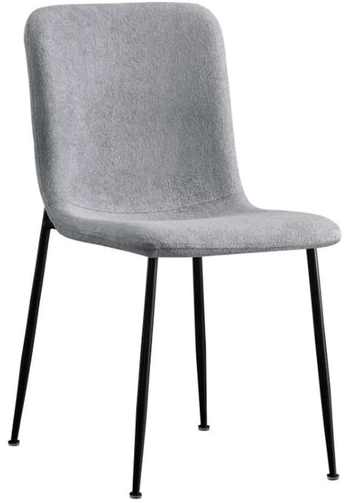 Καρέκλα Gratify Μπουκλέ 093-000031 43x56x83cm Grey Μέταλλο,Ύφασμα