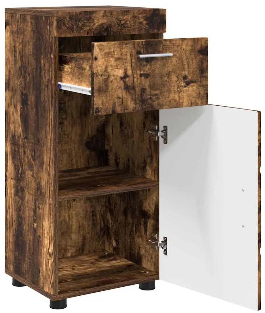 vidaXL Σετ Ντουλαπιών Μπάνιου TULUM Καπνιστό Δρύς 37 x 31,5 x 82 εκ