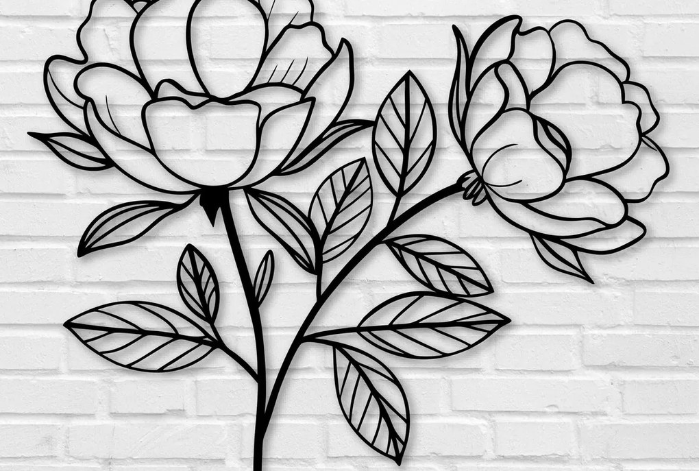 Intra απο ξύλο plywood 3mm-4mm πάχος - Floral Laser Cut Crafts Τέχνη διακόσμησης τοίχων Δίασταση 40x50 cm INTRAFABR-108760260