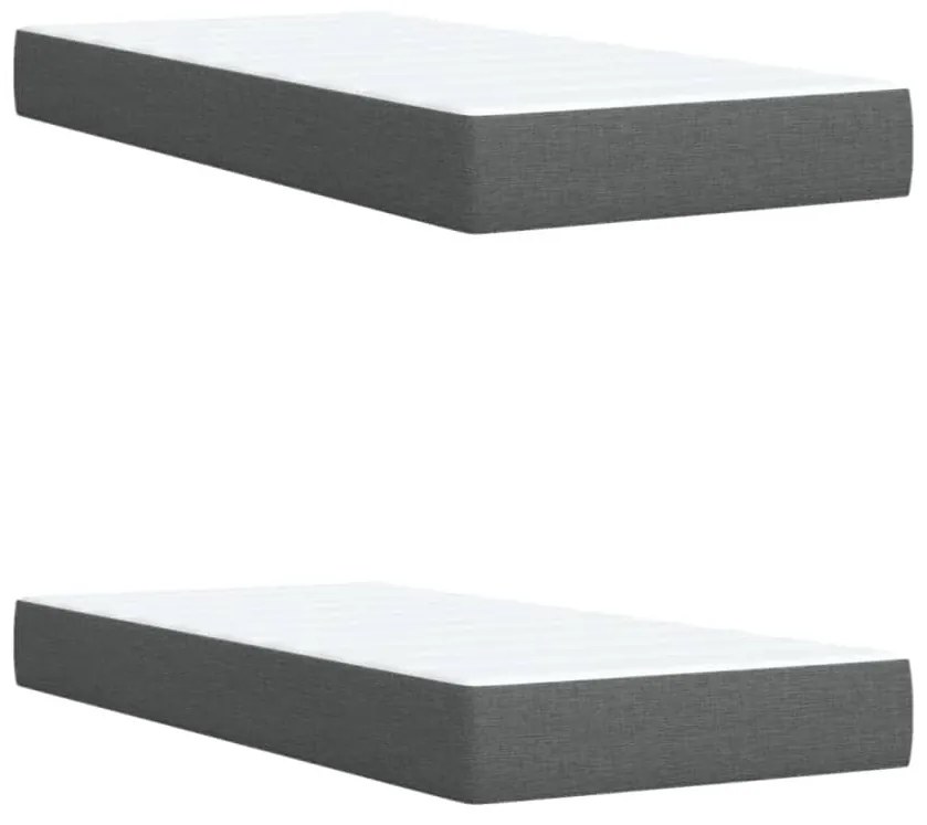 ΚΡΕΒΑΤΙ BOXSPRING ΜΕ ΣΤΡΩΜΑ ΣΚΟΥΡΟ ΓΚΡΙ 200X200 ΕΚ. ΥΦΑΣΜΑΤΙΝΟ 3289878