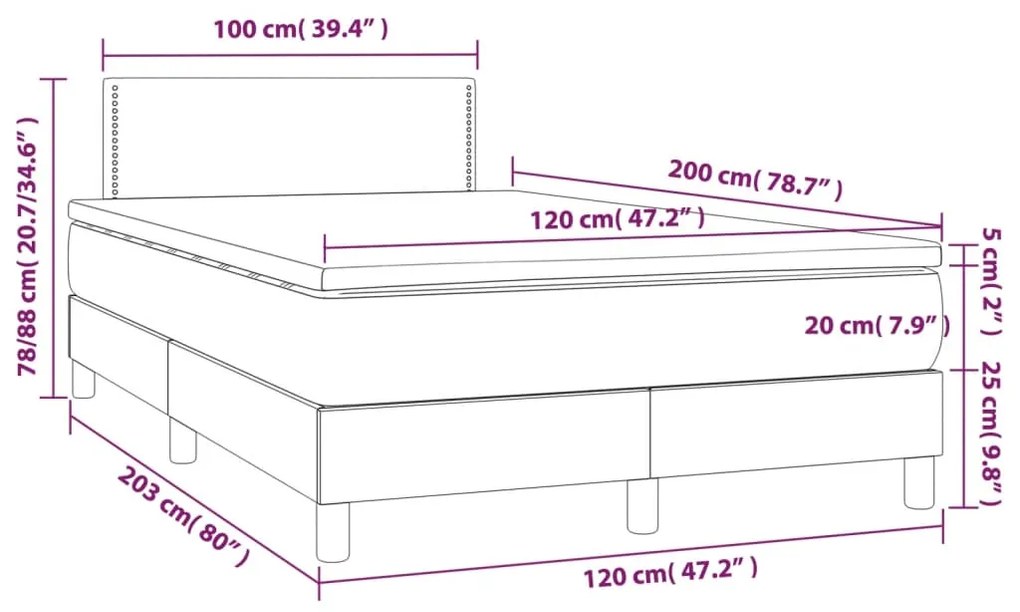 ΚΡΕΒΑΤΙ BOXSPRING ΜΕ ΣΤΡΩΜΑ ΣΚΟΥΡΟ ΚΑΦΕ 120X200 ΕΚ. ΥΦΑΣΜΑΤΙΝΟ 3140524