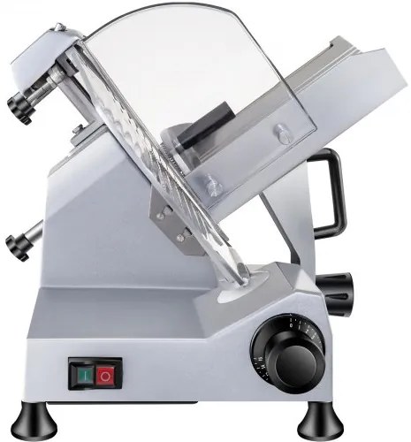 VEVOR Commercial Meat Slicer, 240W Electric Deli Food Slicer, 10 inch Carbon Steel Blade Electric Food Slicer, 350-400RPM Meat Slicer, 0 - 0.47 inch Adjustable Thickness for Commercial and Home Use