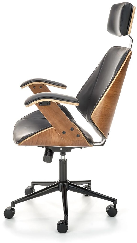 IGNAZIO swivel armchair, walnut/black DIOMMI V-CH-IGNAZIO-FOT-CZARNY