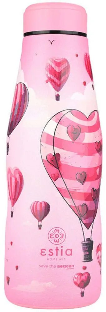 Ισοθερμικό Μπουκάλι Save The Aegean Love Ascend 01-22266 500ml Pink Estia