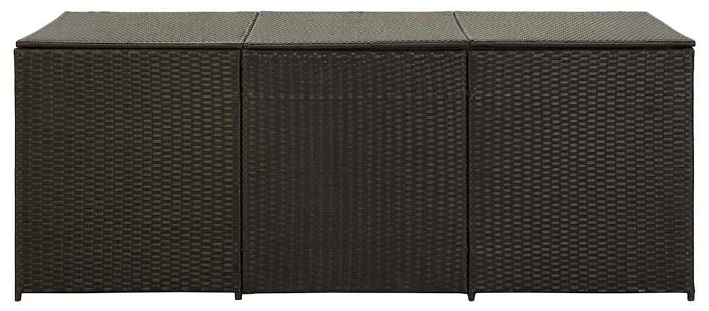 vidaXL Κουτί Αποθήκευσης Κήπου Καφέ 180x90x70 εκ. από Συνθετικό Ρατάν
