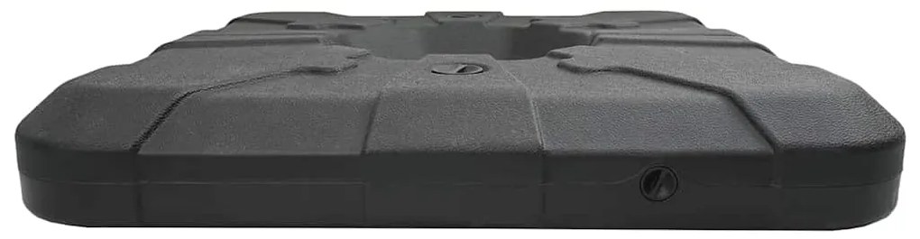 vidaXL Σετ Βάσης Ομπρέλας 2 pcs Μαύρο 88.5 x 88.5 x 12 εκ. Πλαστικό