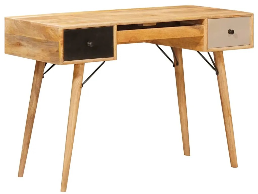 vidaXL Γραφείο γραφής Καφέ 110 x 55 x 76 cm Στερεό ξύλο μάνγκο