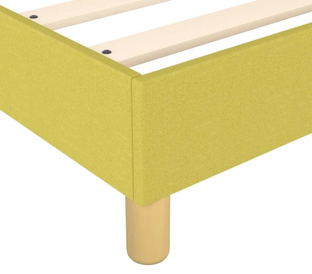 Κρεβάτι Boxspring με Στρώμα Πράσινο 100 x 200 εκ. Υφασμάτινο - Πράσινο