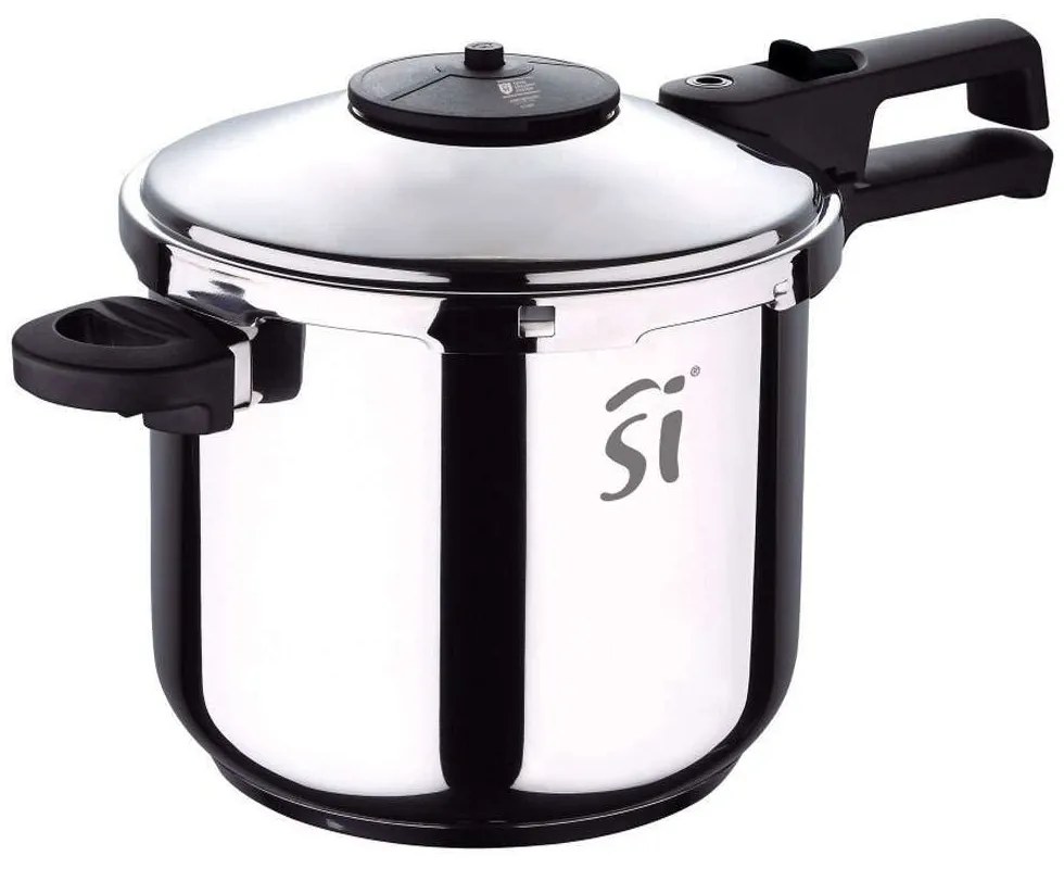 Χύτρα Ταχύτητας Creta SG-1523 BG0SG01523 6lt Φ22x14h Inox-Black Bergner 6lt Stainless Steel