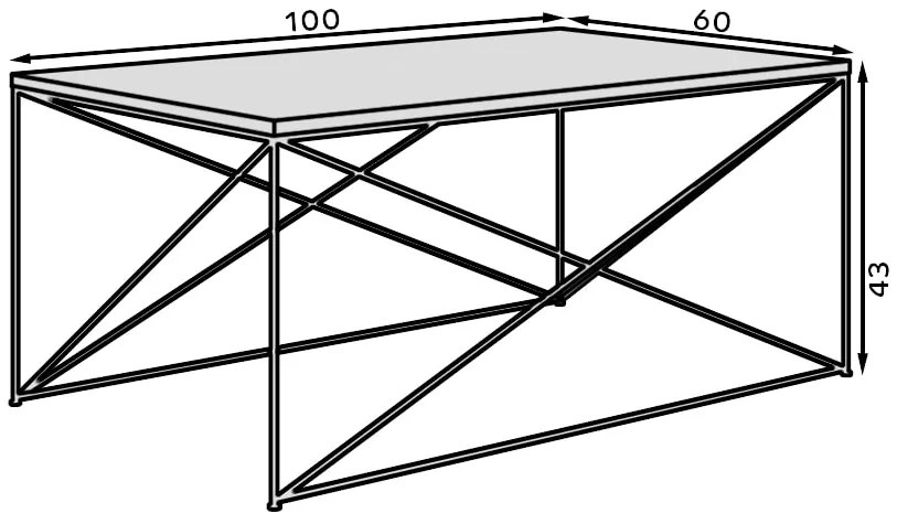 Τραπεζάκι σαλονιού Dente-Leuko-Sonoma