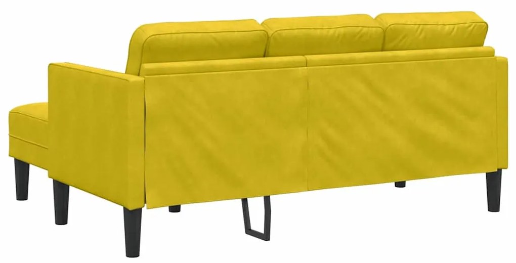 vidaXL Γωνιακός Καναπές Κίτρινος 173x131x67 εκ. Βελούδο