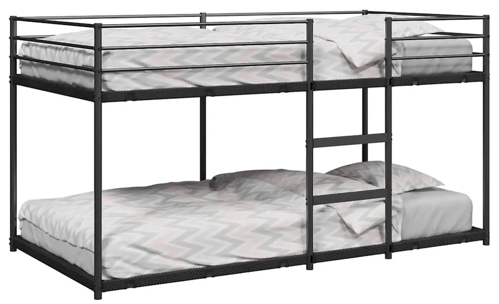 vidaXL Κουκέτα χωρίς στρώμα Μαύρο 107x203 cm Ατσάλι