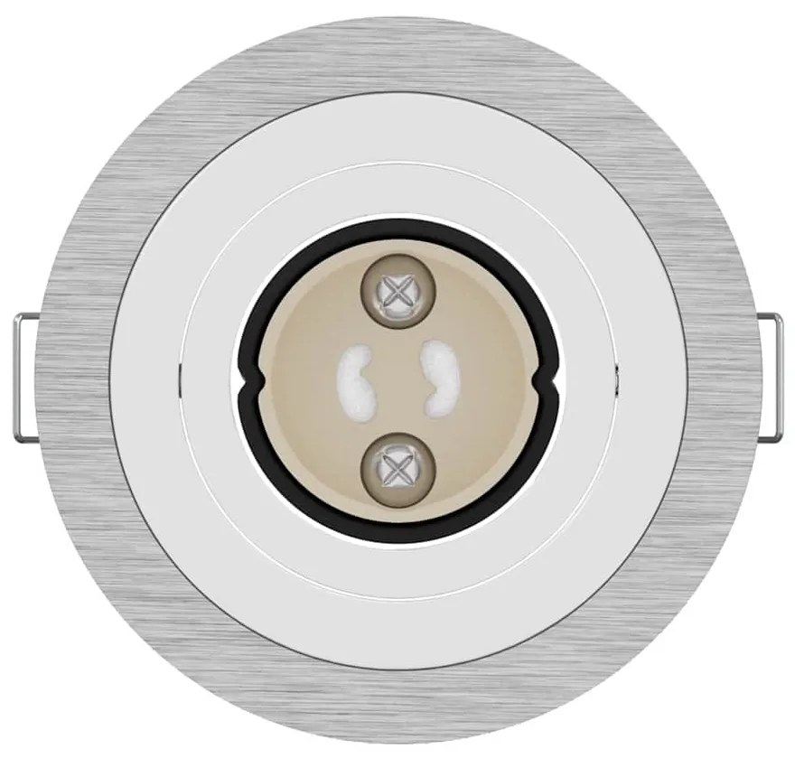 vidaXL Spotlights με προβολείς Ασημί 9 x 9 x cm Αλουμίνιο