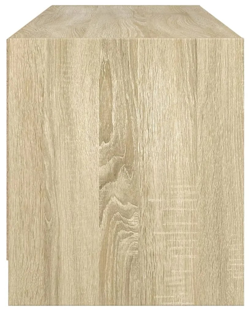 vidaXL Έπιπλο Τηλεόρασης Sonoma Δρυς 102x37x42 εκ. με Γυάλινες Πόρτες