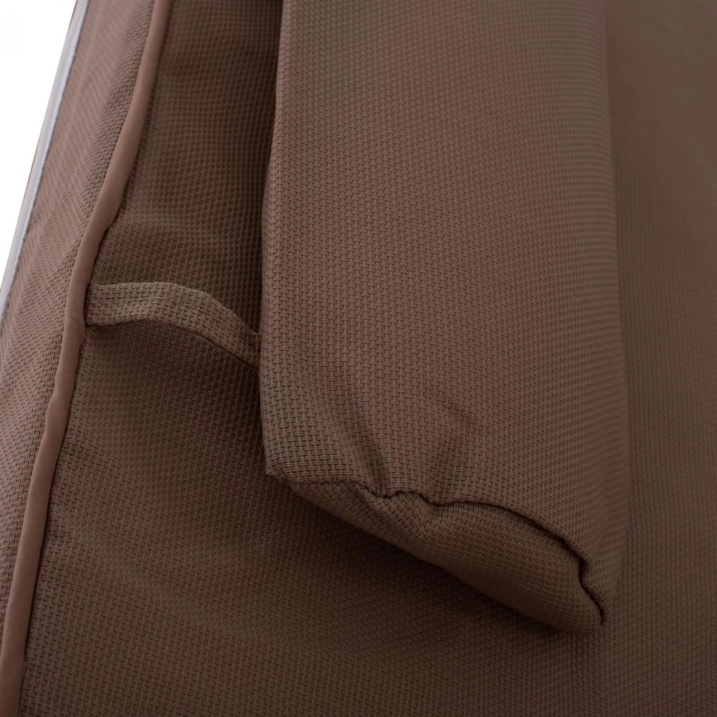 Μαξιλάρι ξαπλώστρας textilene 600gr/m2 2x1 Sifnos moka 194x70x11εκ.