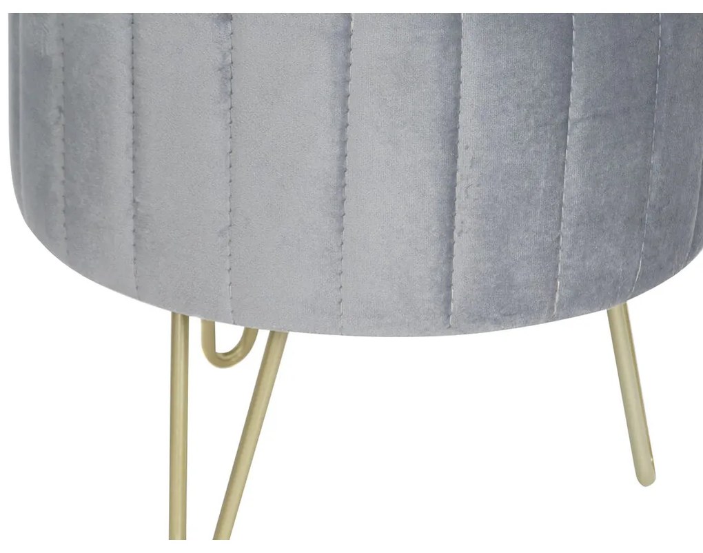 Υποπόδια DKD Home Decor 80 x 80 x 45 cm Μέταλλο πολυεστέρας Βελούδο