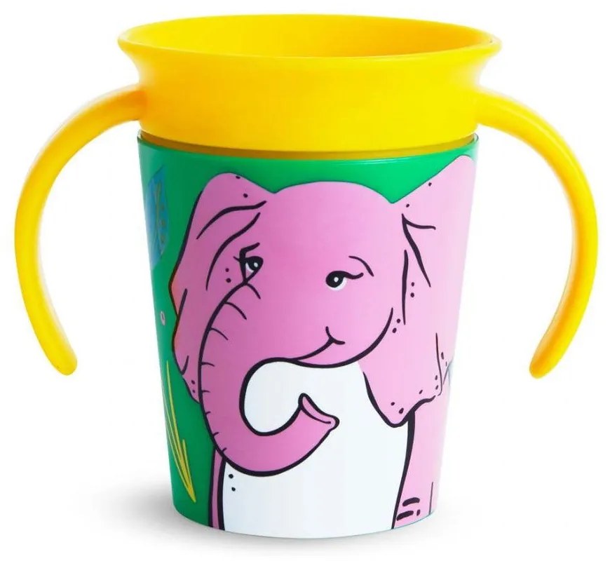 Ποτήρι Παιδικό Miracle Trainer Cup Elephant 177ml Pink-Yellow Munchkin 177ml Plastic