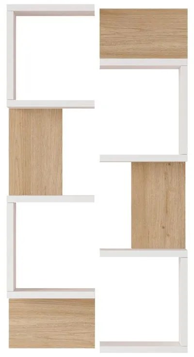 Ραφιέρα Τοίχου Pomar σε Φυσικό - Λευκό 47.2x14.5x92.5εκ. 47.2x14.5x92.5 εκ.