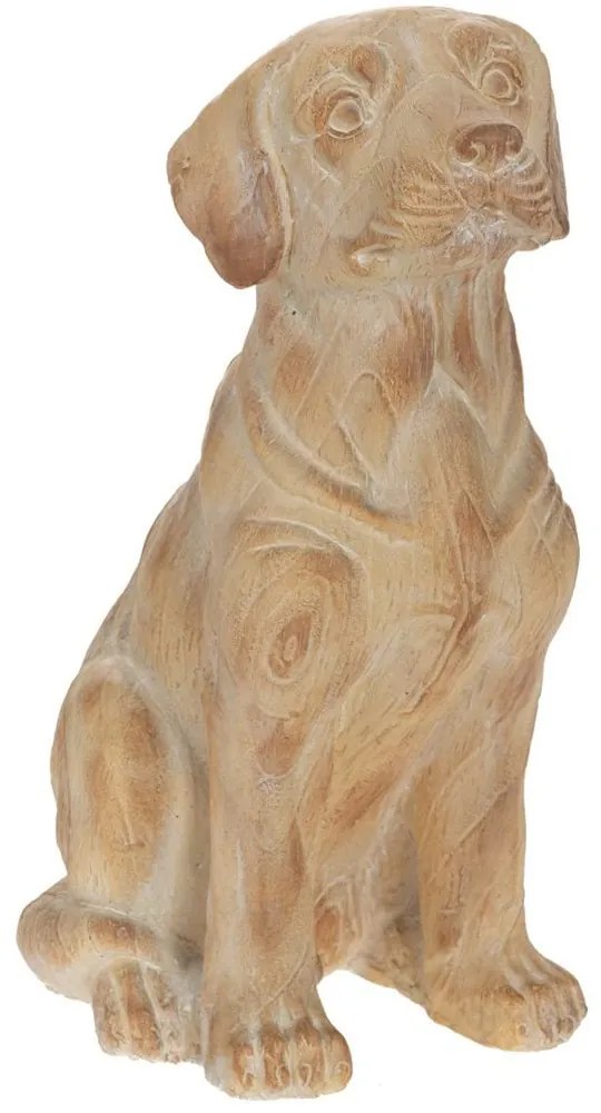 Διακοσμητικός Σκύλος 89351 35X21X47cm Brown-Grey Πολυρεσίνη