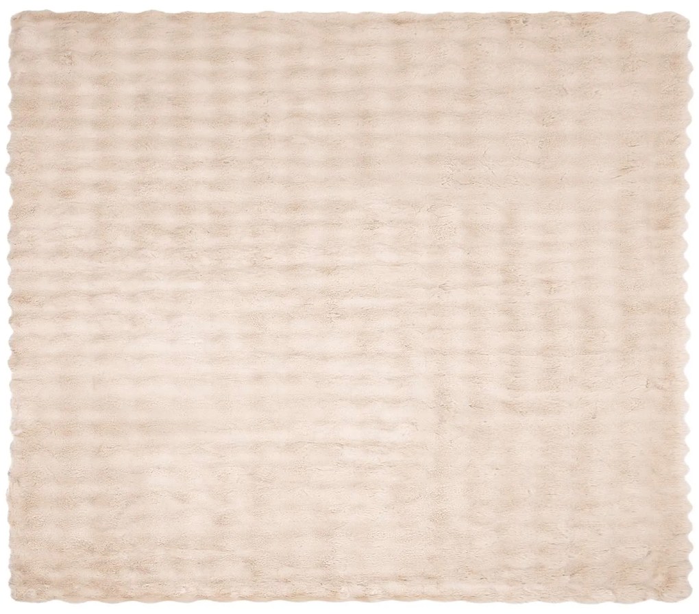 vidaXL Ψεύτικη κουβέρτα από κουνέλι Μπεζ 130 x 150 cm Πολυεστέρας