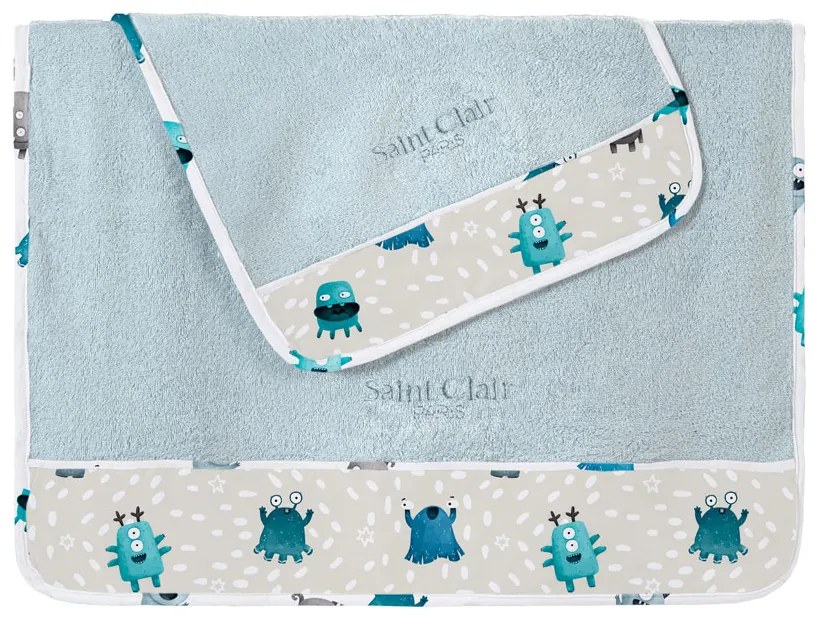 Βρεφικές Πετσέτες (Σετ 2τμχ) Saint Clair Monsters Blue