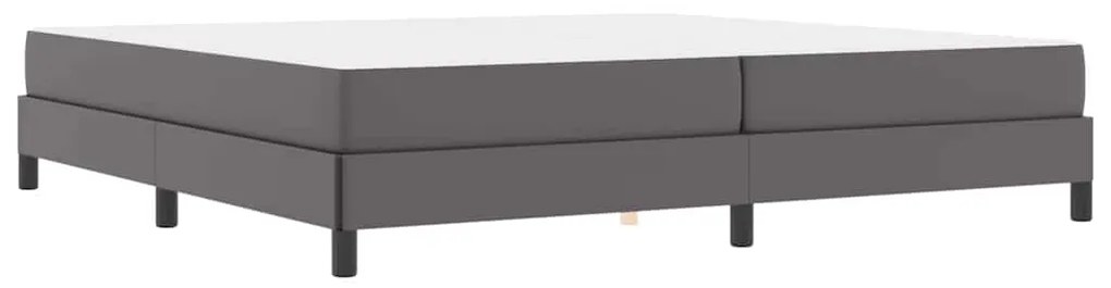 vidaXL Κρεβάτι με στρώμα Γκρι 200 x 200 cm Τεχνητό δέρμα