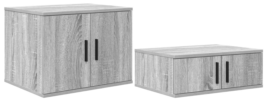 vidaXL Κρεβάτι Αποθήκευσης Γκρι Sonoma 90x200 εκ.