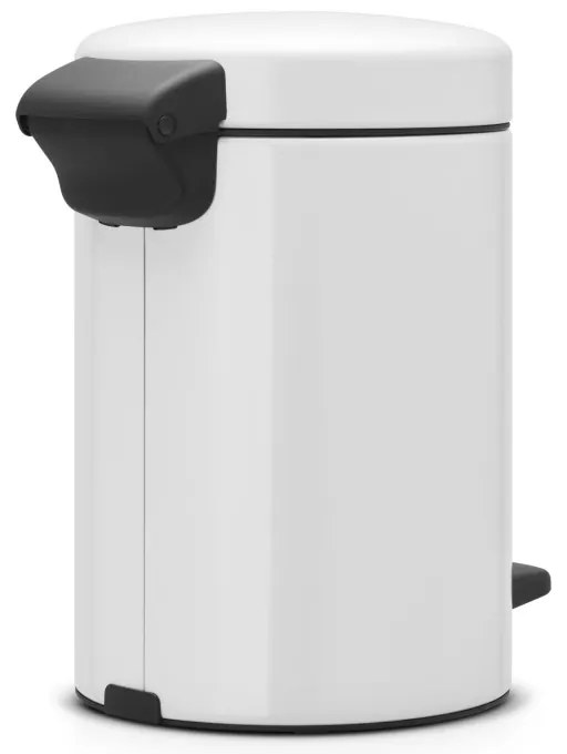 Κάδος με πεντάλ Brabantia NewIcon, 3 l, Εύκολο κλείσιμο, Αντιολισθητική βάση, Λευκό