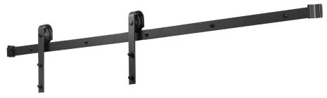VEVOR 6.6FT Sliding Barn Door Hardware Kit for Single Sliding Barn Door Black