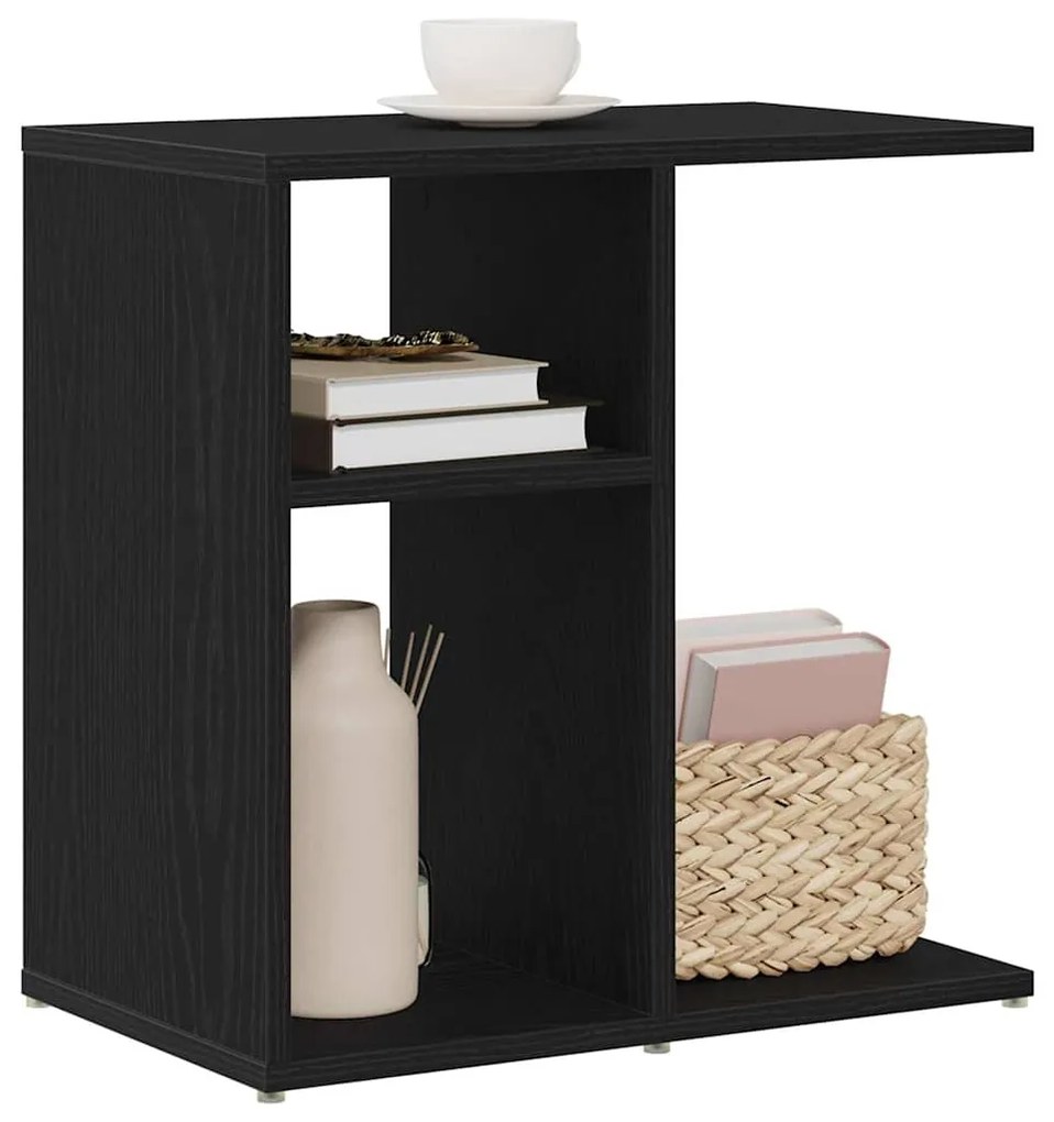vidaXL Τραπεζάκι Πλευράς Μαύρη δρυς 50 x 30 x 50 cm Επεξεργασμένο ξύλο