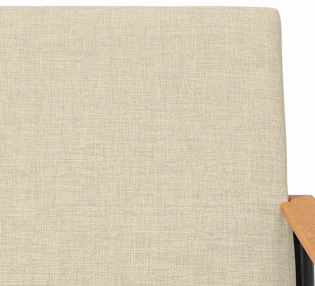 vidaXL Πολυθρόνα Κρεμ 59 x 75 x 78 εκ ύφασμα