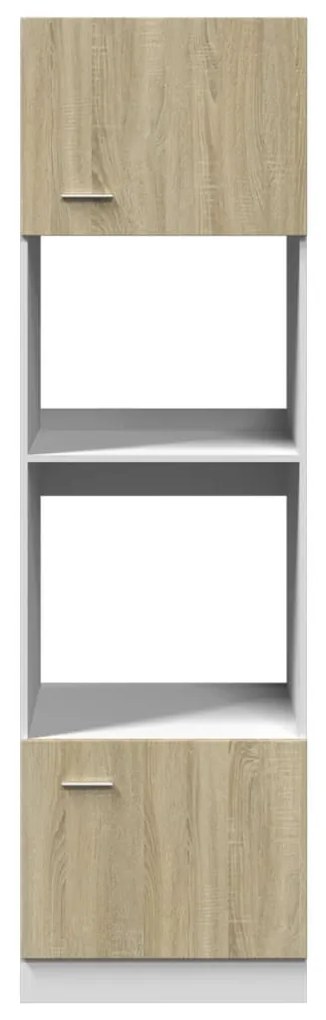 vidaXL Ντουλάπι Μικροκυμάτων "Lyon" Ξύλο Sonoma Δρυς 60x57x207 εκ. από Τεχνητό Ξύλο