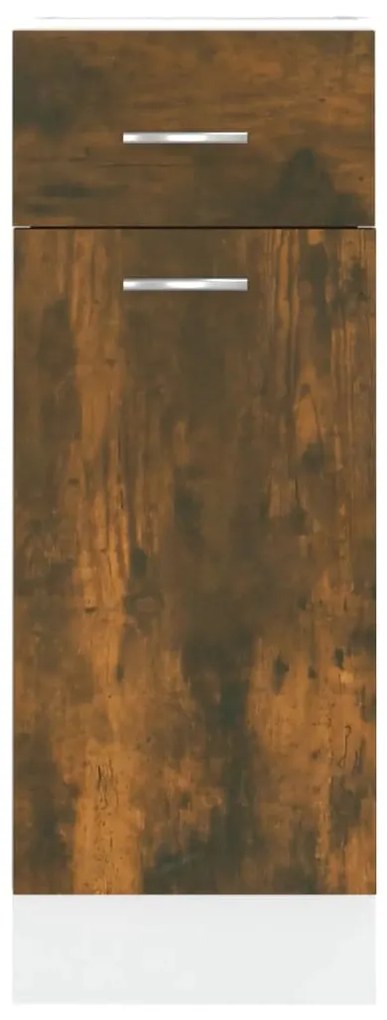 vidaXL Ντουλάπι με Συρτάρια "Lyon" Καπνιστή Δρυς 30x46x81,5 εκ. από Τεχνητό Ξύλο