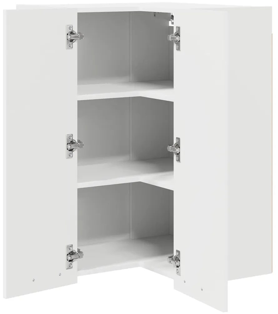 vidaXL Κρεμαστό ντουλάπι Λευκό 57 x 57 x 80 εκ. Επεξεργασμένο ξύλο