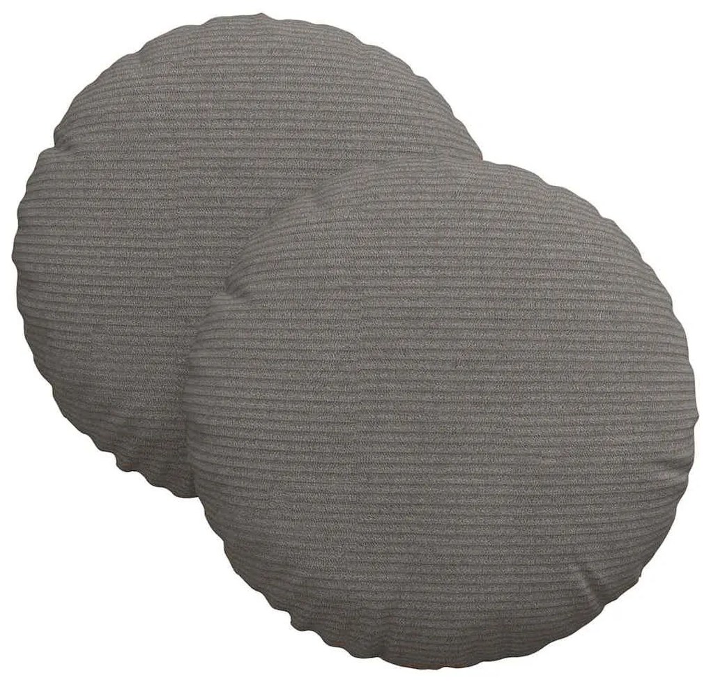 vidaXL Μαξιλάρια καθισμάτων 2 pcs Ανοιχτό γκρι Ø 30 x 13 εκ.