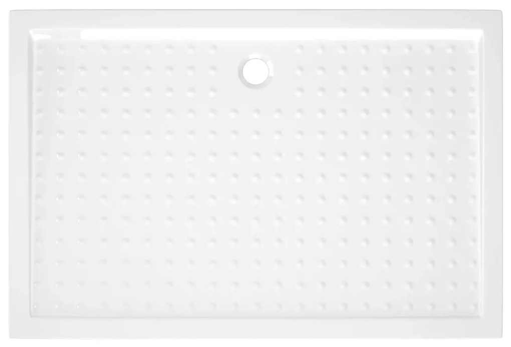 Βάση Ντουζιέρας με Σχέδιο Τάπας Λευκή 80 x 120 x 4  εκ. από ABS - Λευκό