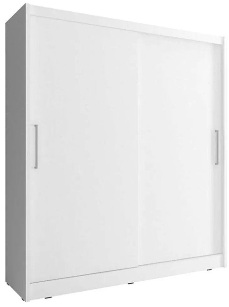 Ντουλάπα Δίφυλλη Συρόμενη 24114-WKw-200 200x214x62cm White Δίφυλλη Μοριοσανίδα