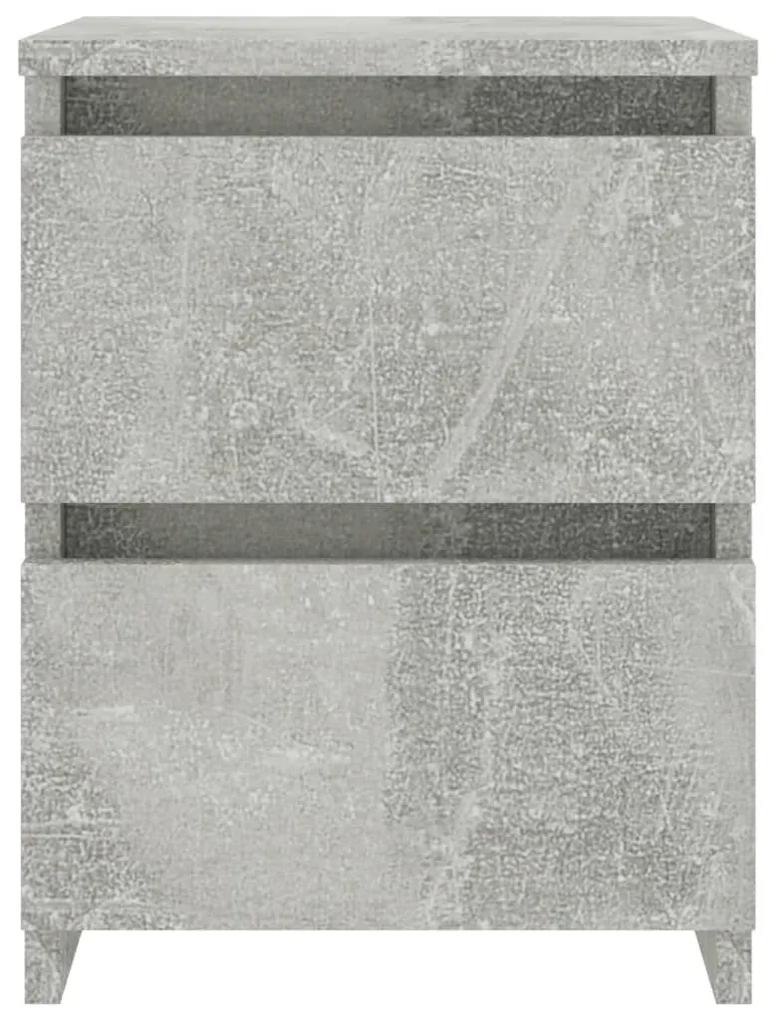 Κομοδίνο Γκρι του Σκυροδέματος 30 x 30 x 40 εκ. από Μοριοσανίδα - Γκρι