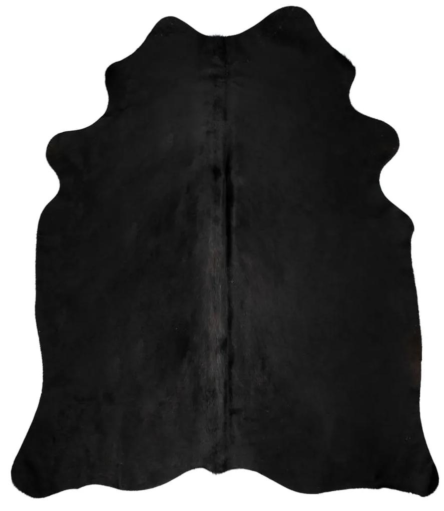 vidaXL Χαλί Μαύρο 150 x 170 εκ. από Γνήσιο Δέρμα Αγελάδας